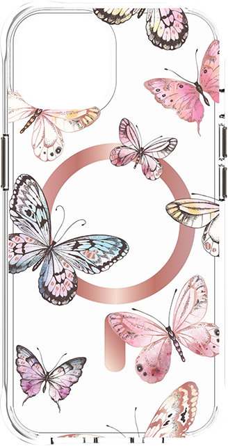 Karma by Body Glove Pink Butterflies with Magsafe Case - iPhone 14/13